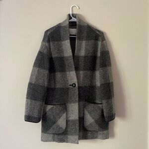 Aritzia Wilfred Free Off Duty Wool Paid Grey Jacket Small